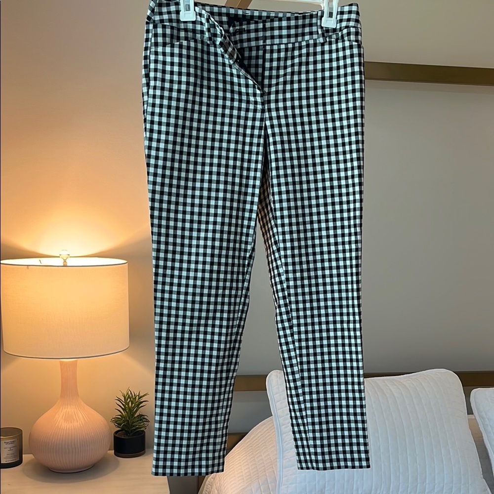 Talbots Petite Hampshire Ankle Pants Black and White
